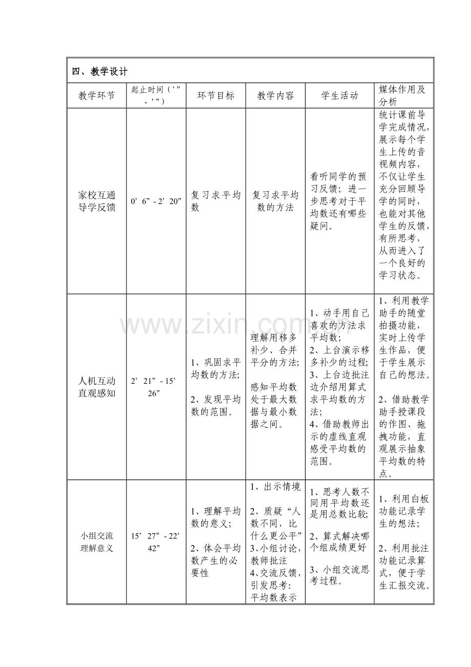 小学数学2011版本小学四年级平均数(第一二课时).docx_第2页