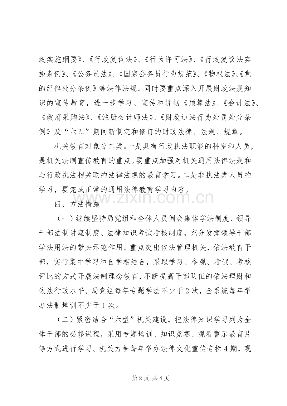 财政局法律进机关活动实施方案.docx_第2页