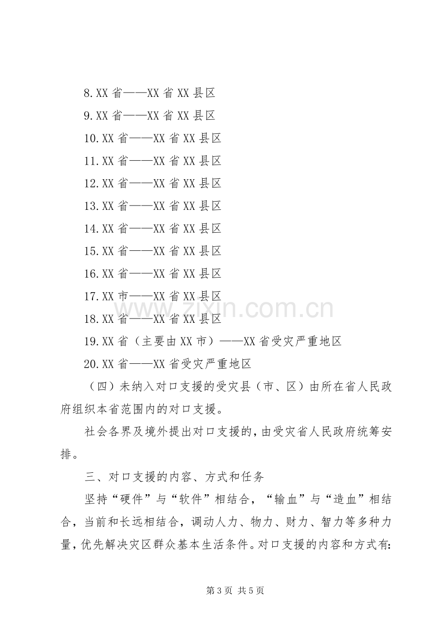 地震灾后恢复重建对口支援实施方案.docx_第3页