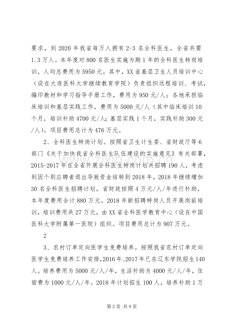 XX年XX省基层卫生人员培训项目方案.docx_第2页