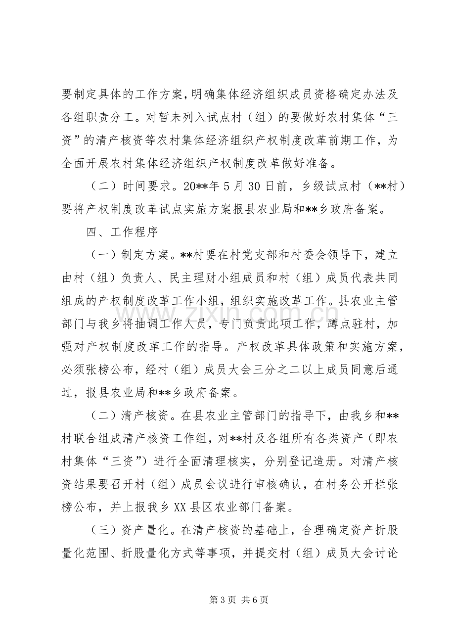 农村集体经济组织产权制度改革试点工作实施方案.docx_第3页