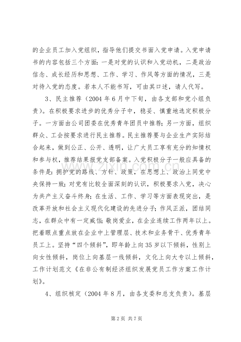 在非公有制经济组织发展党员工作实施方案 .docx_第2页