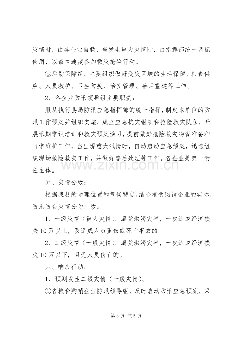 XX县区粮食局防汛救灾应急处理预案.docx_第3页