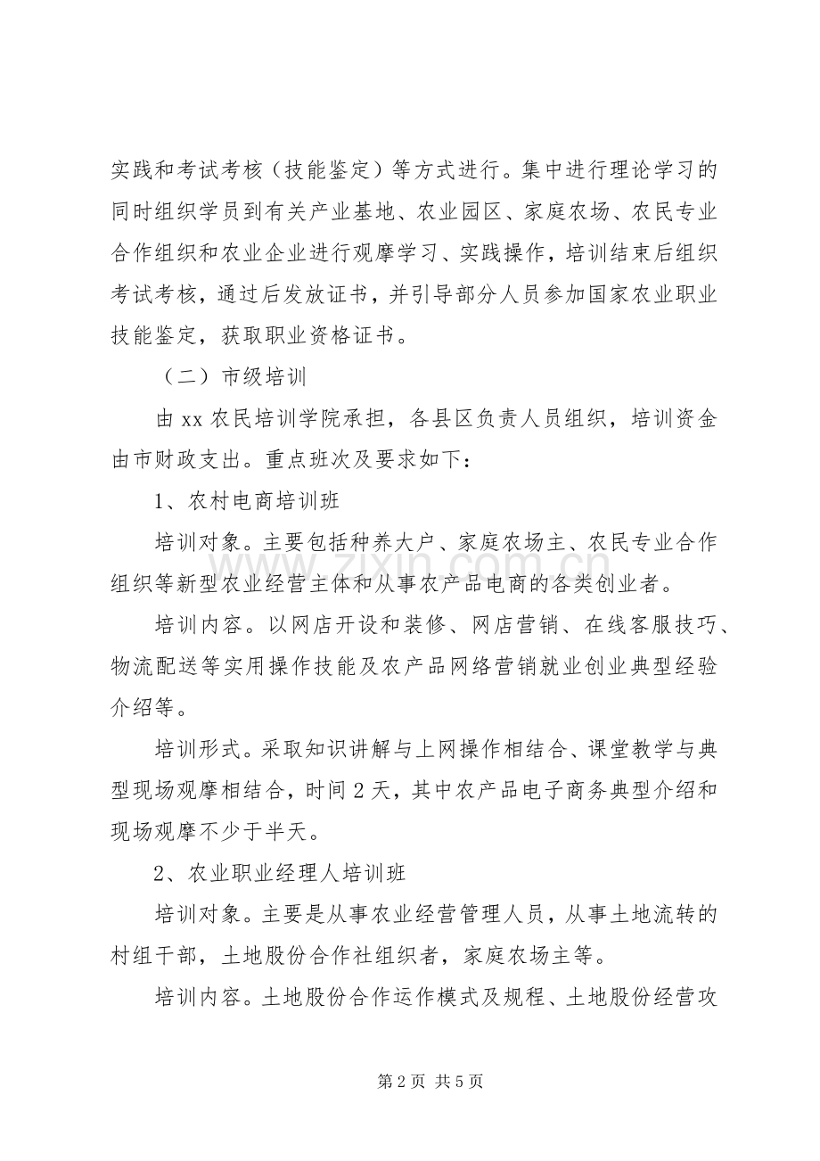 职业农民培训实施方案.docx_第2页