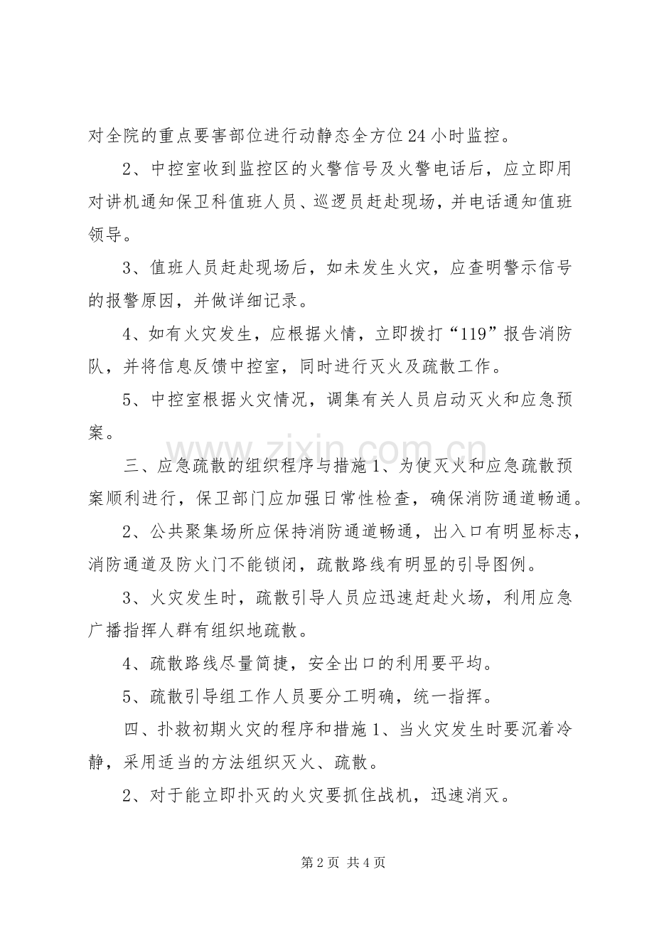 XX年医院消防安全应急处理预案_.docx_第2页