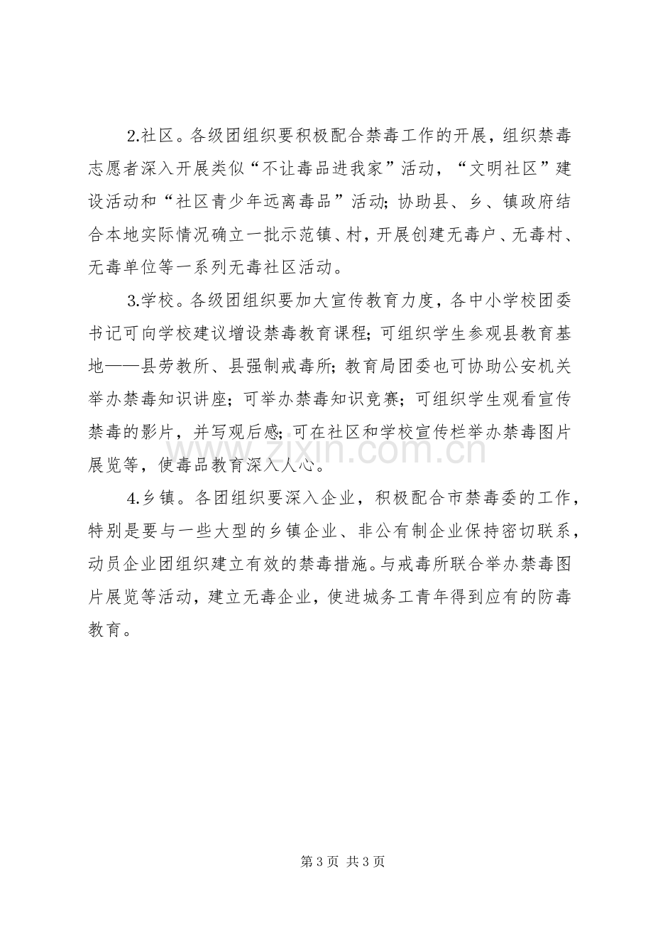 团县委禁毒活动实施方案.docx_第3页