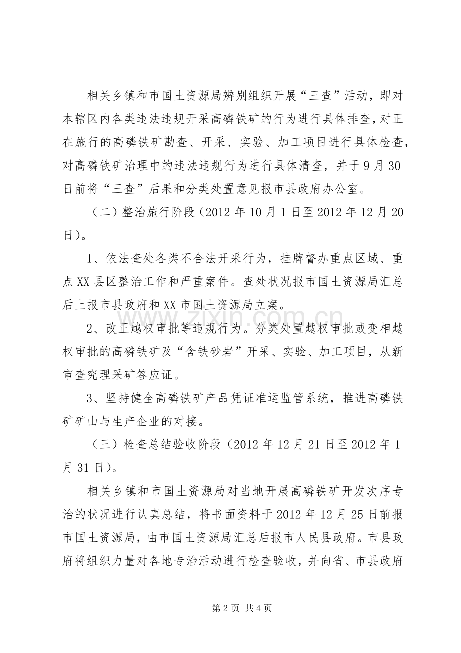 高磷铁矿开发秩序治理实施方案.docx_第2页