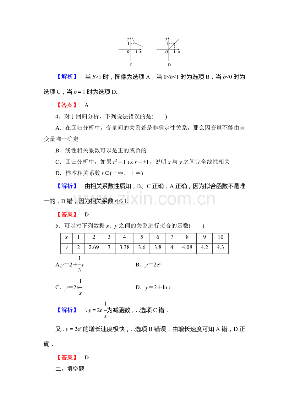 2013北师大版选修2-3第三章-统计案例练习题及答案解析课时作业21.doc_第2页