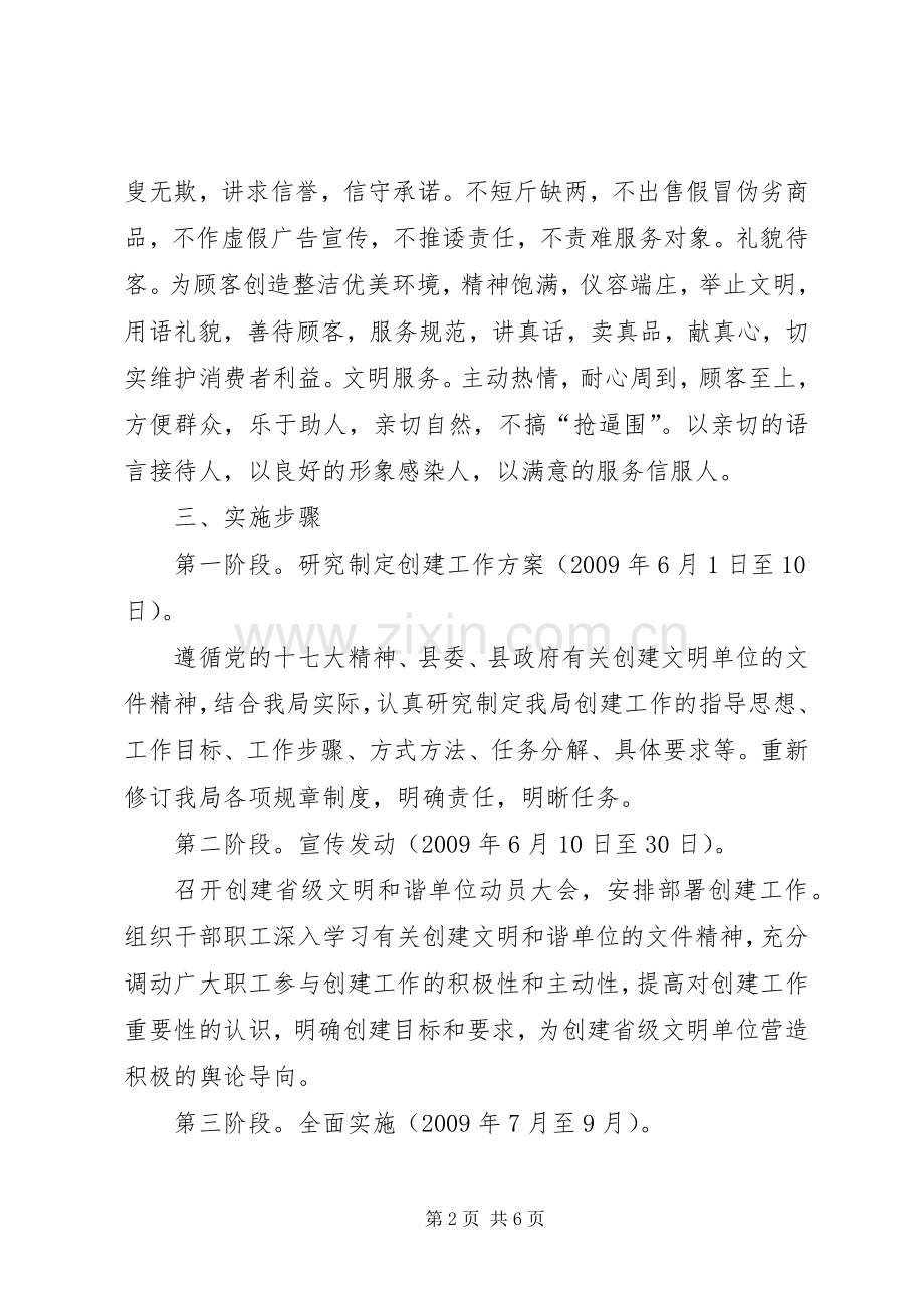 商务局文明和谐县城创建实施方案.docx_第2页