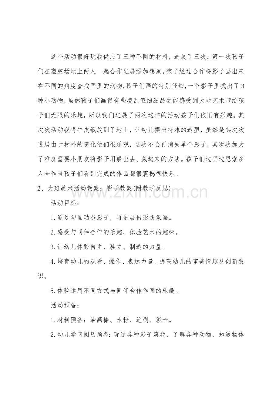 大班美术教案影子教案反思.docx_第3页