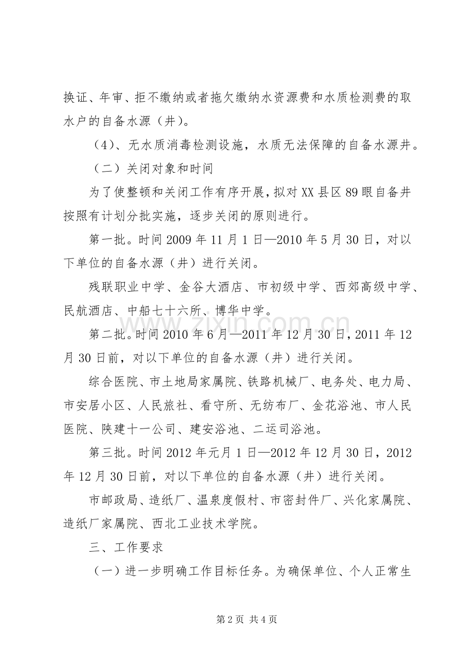 市整顿关闭自备水源实施方案.docx_第2页