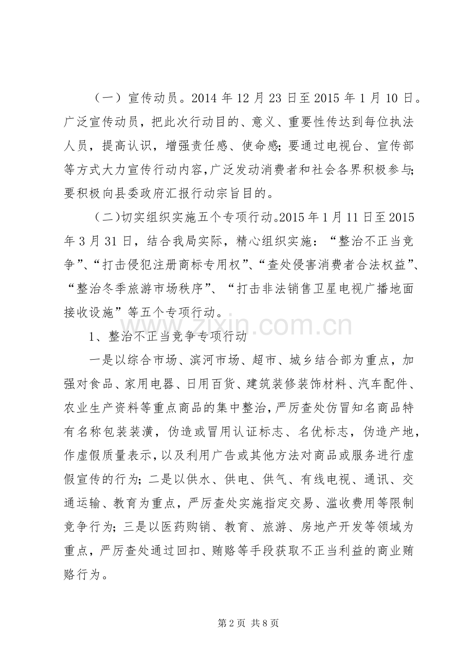 工商局红盾春雷工作实施方案.docx_第2页