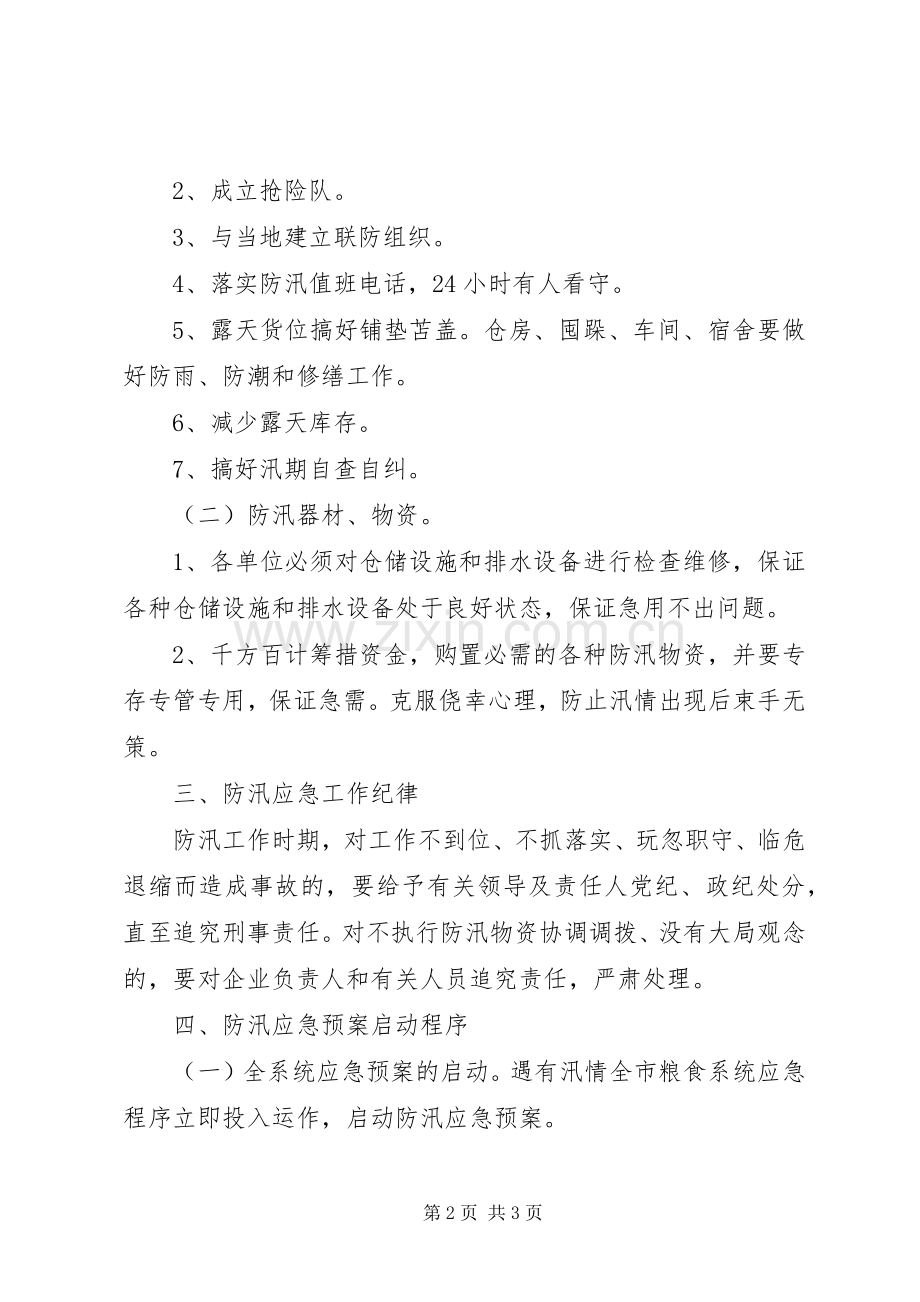 市粮食局防汛应急处置预案.docx_第2页