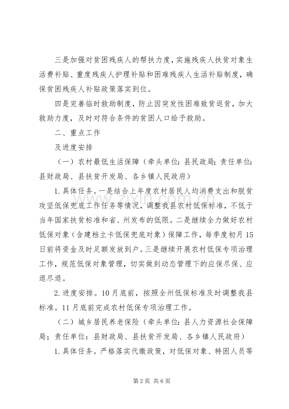 XX年社会保障扶贫专项工作实施方案.docx_第2页