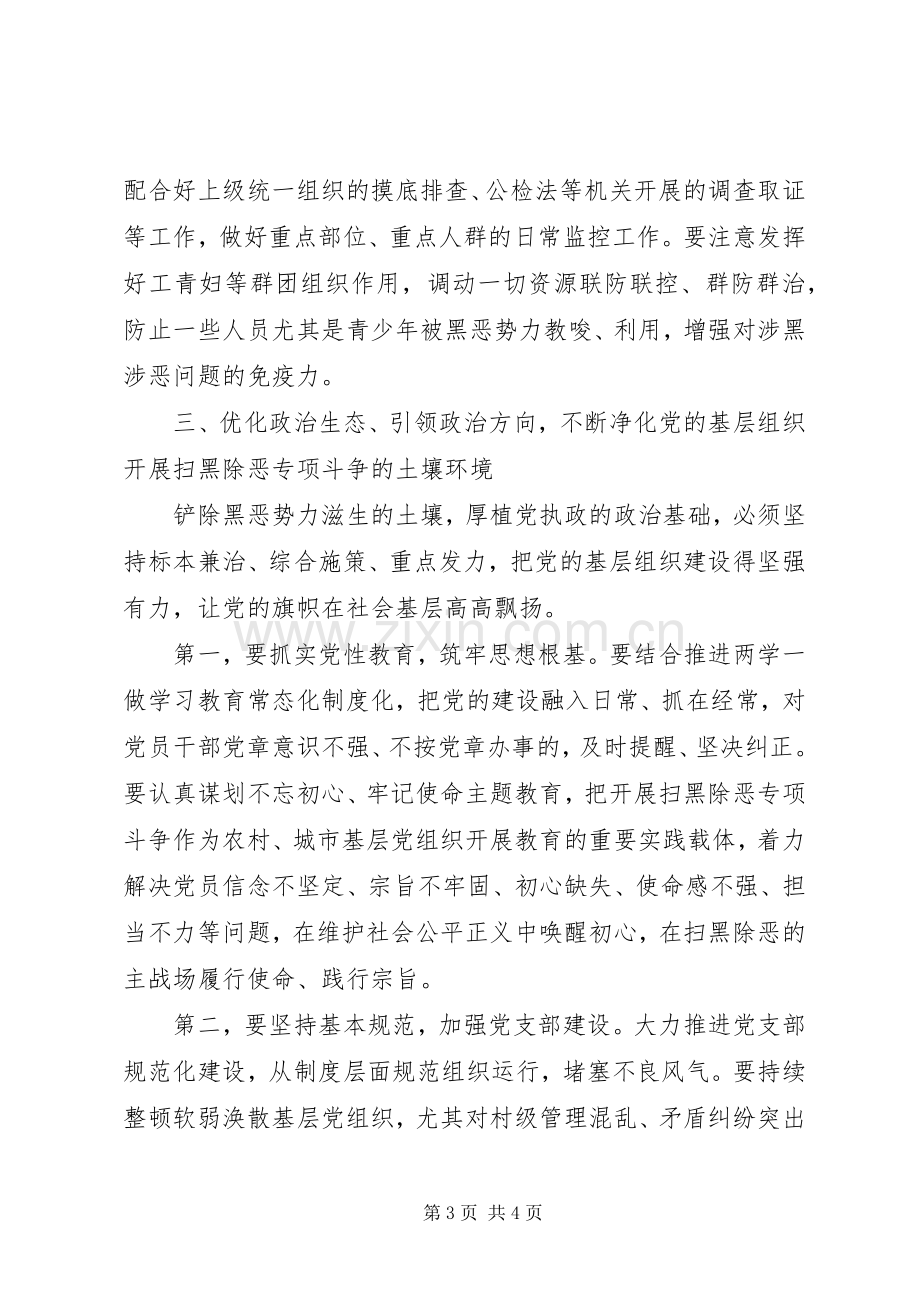 关于全市20XX年扫黑除恶专项斗争工作会议讲话稿.docx_第3页