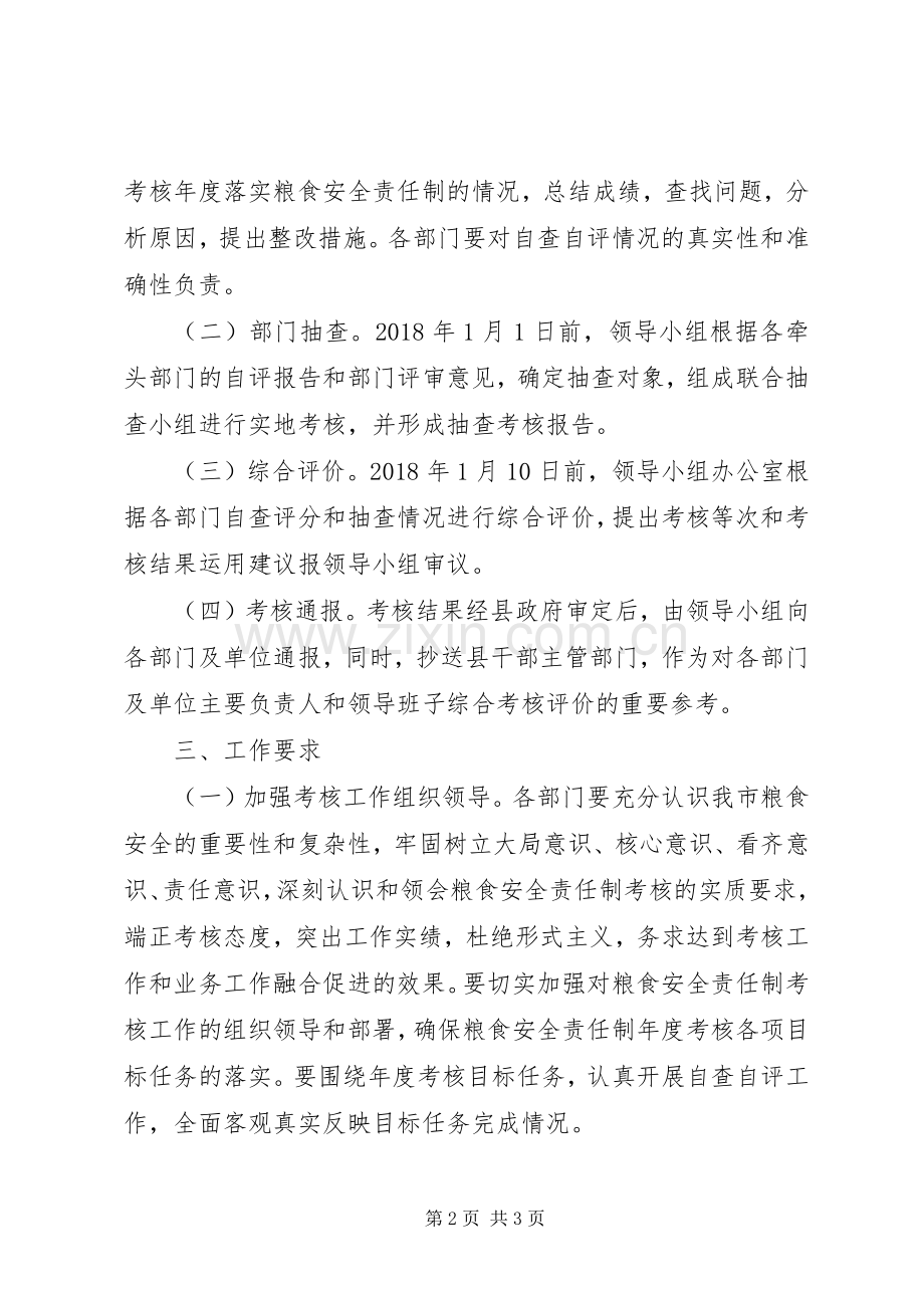 某市XX年度粮食安全责任制考核工作实施方案.docx_第2页