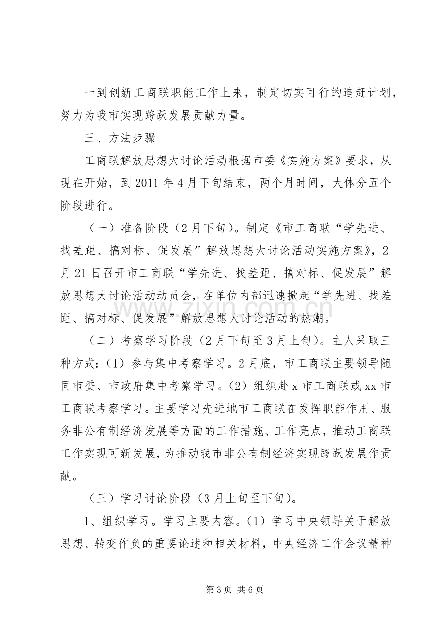 关于开展解放思想大讨论活动的方案 .docx_第3页