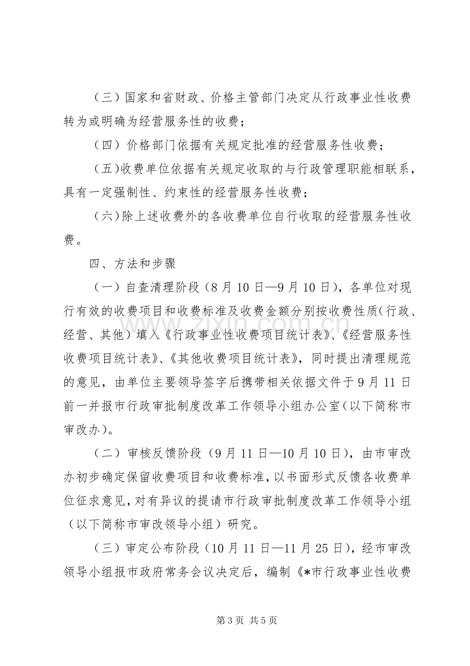 行政事业性和经营服务性收费实施方案.docx_第3页