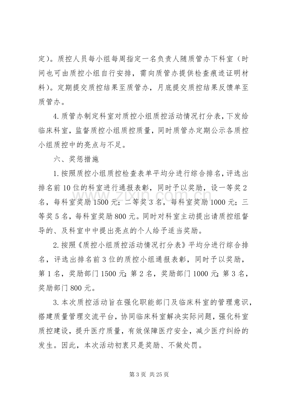 XX市人民医院XX年医院质量管理质控周体系实施方案.docx_第3页