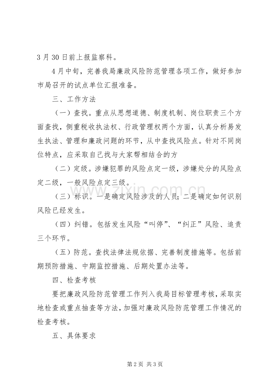 廉政风险点管理工作方案 .docx_第2页