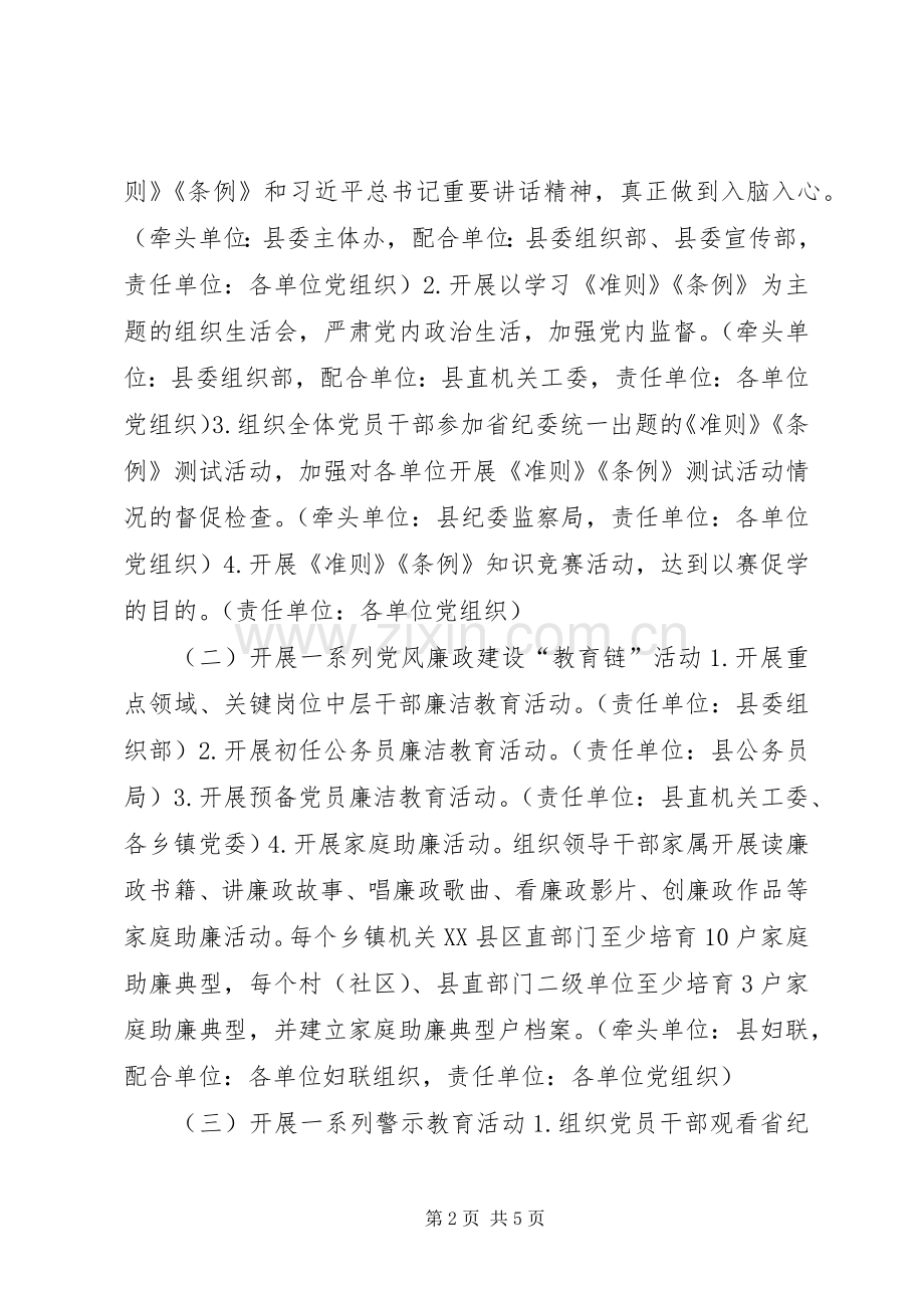 全县第十八个党风廉政建设宣传教育月活动方案.docx_第2页