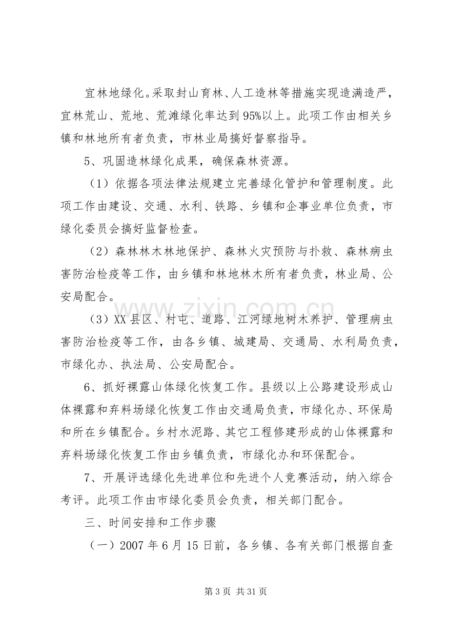 XX县区创建全国绿化模XX县区方案.docx_第3页