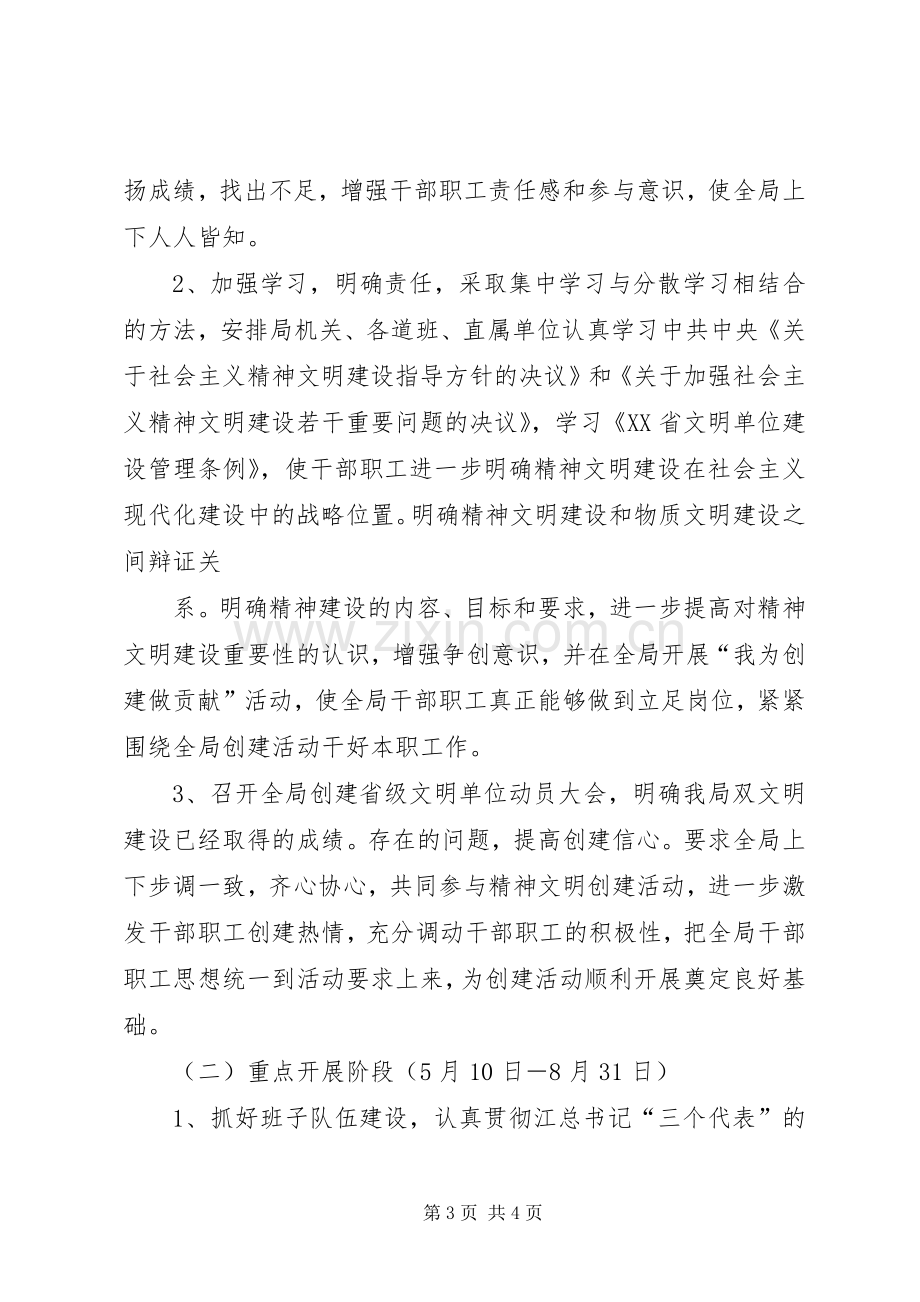 XX年创建省级文明单位方案 ().docx_第3页