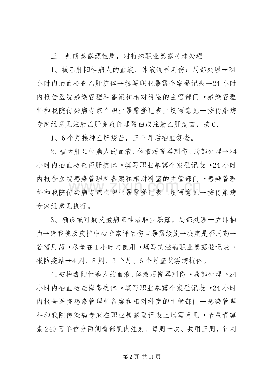 实验室发生传染病职业暴露后应急处置预案.docx_第2页