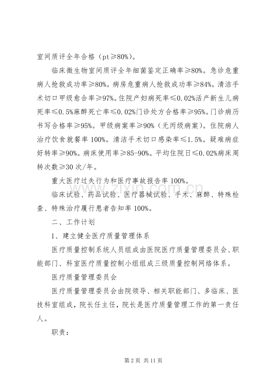 中心医院医疗质量控制实施方案 .docx_第2页