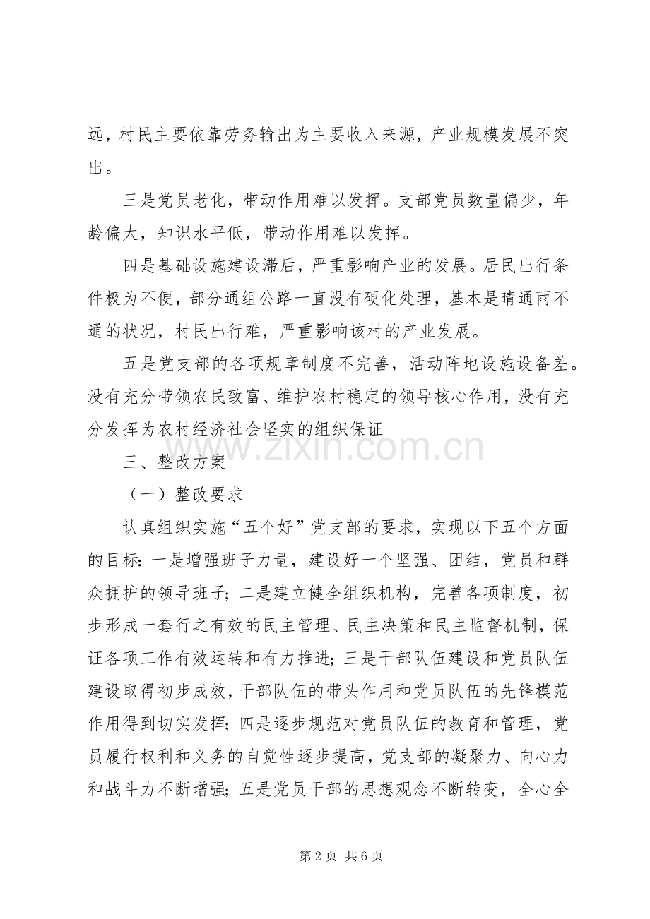 软弱涣散党组织整改工作实施方案.docx_第2页