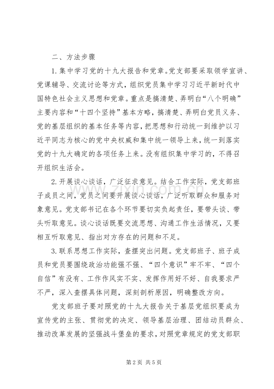 学院XX年度组织生活会和民主评议党员工作方案.docx_第2页