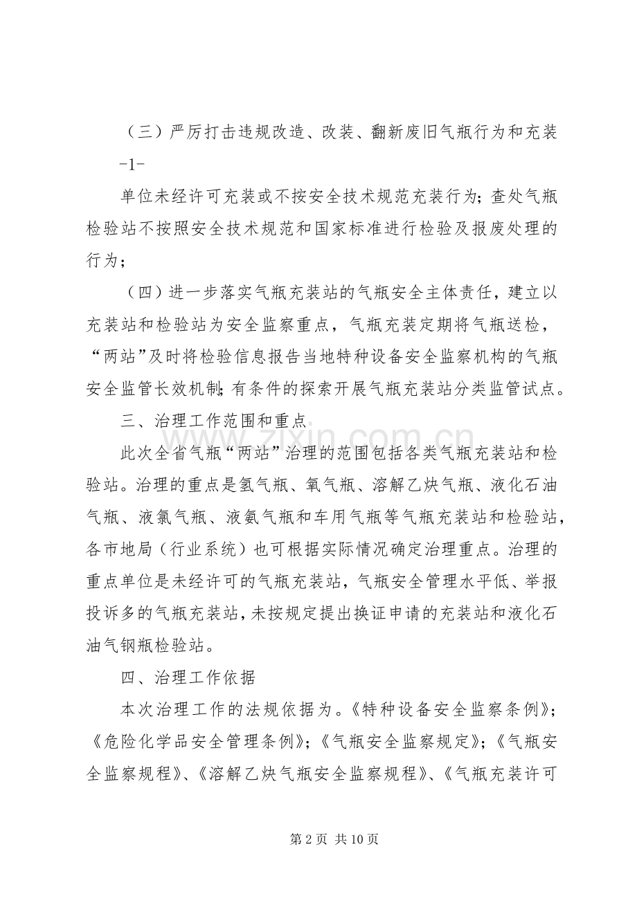 XX省气瓶充装站和检验站治理工作实施方案.docx_第2页