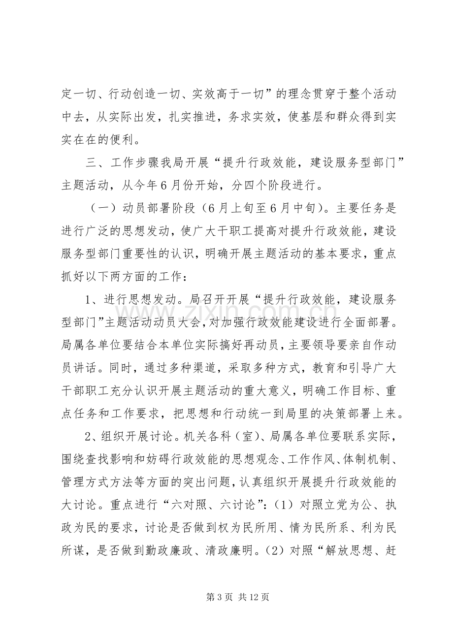 开展“提升行政效能建设服务型部门”主题活动的方案.docx_第3页