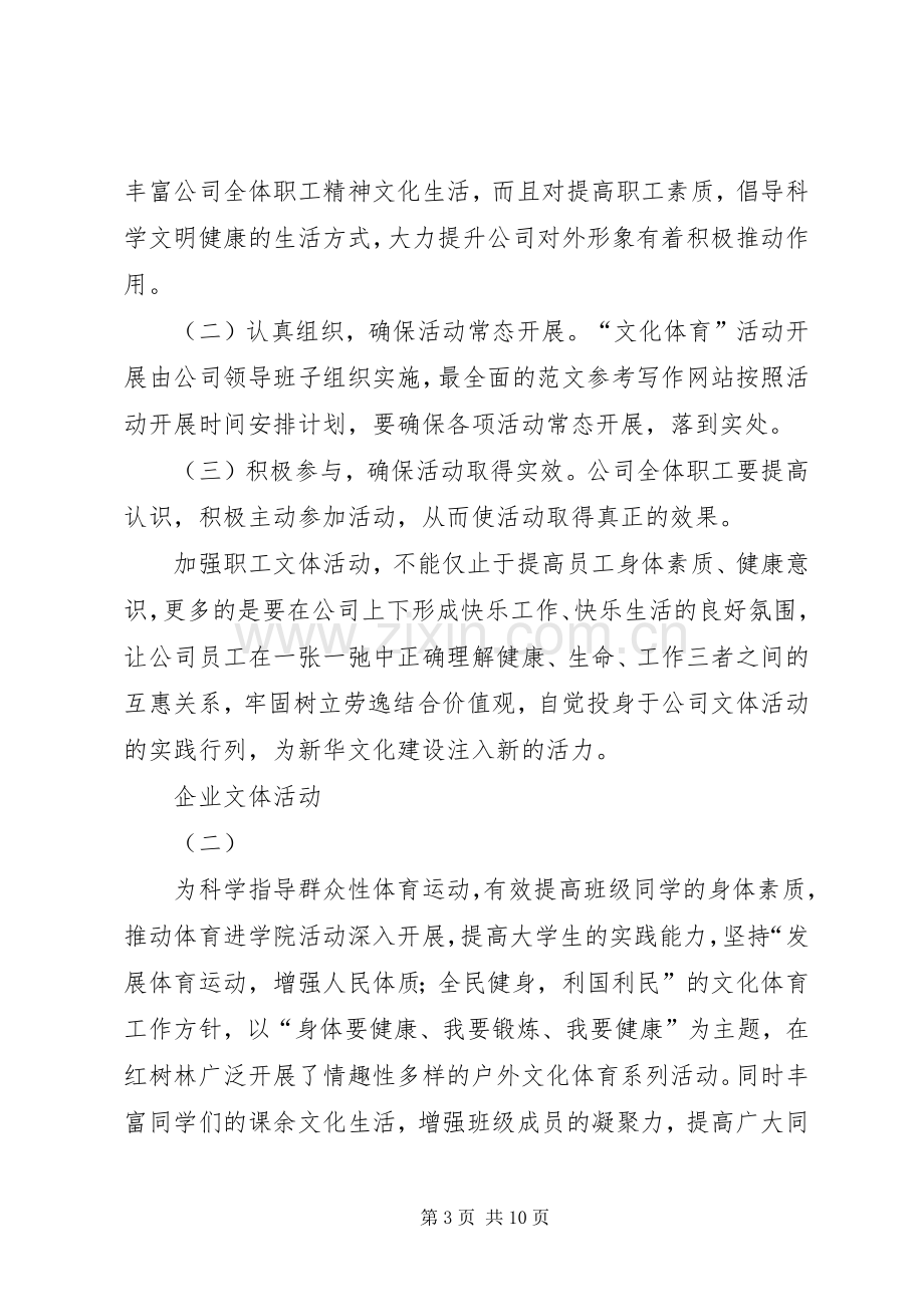 企业文体活动实施方案 .docx_第3页