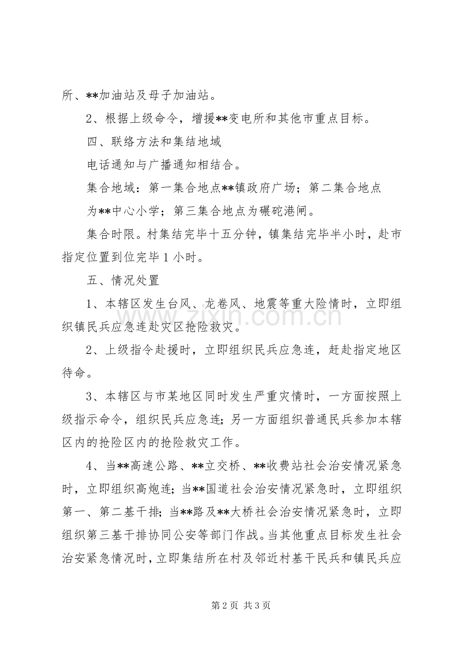 乡镇人武部总体防卫应急处置预案 .docx_第2页