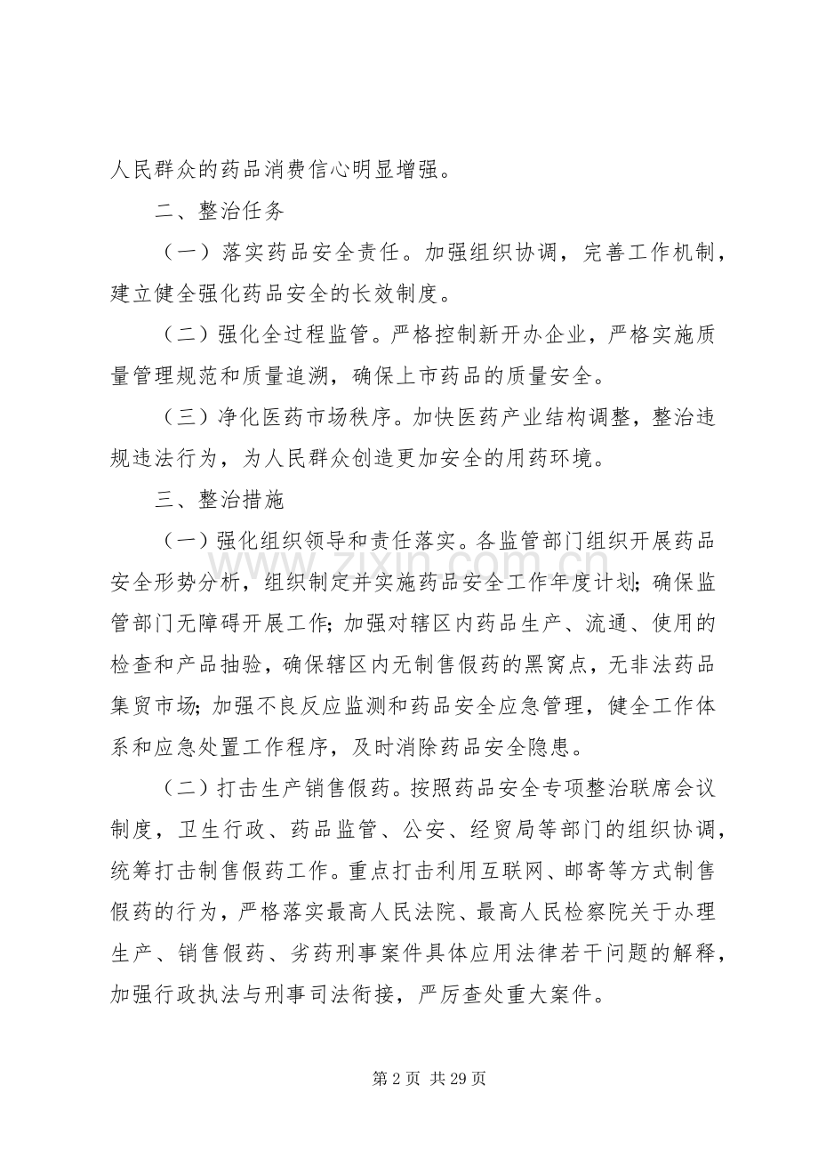 XX县区药品安全专项整治工作实施方案.docx_第2页