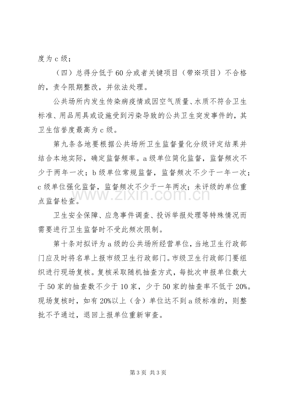 公共场所卫生监督量化分级管理试点工作实施方案 .docx_第3页