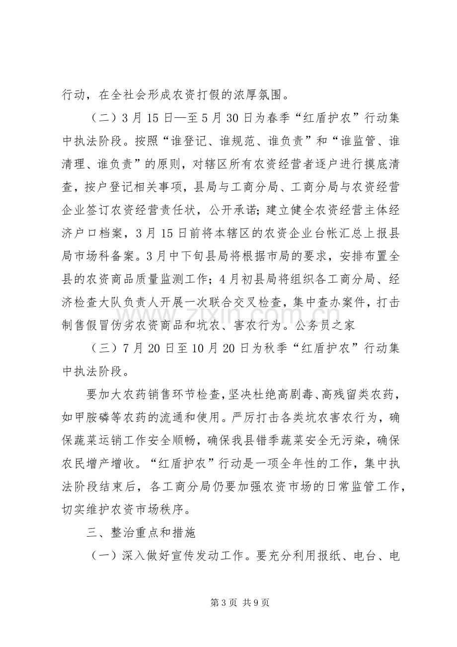 工商局护农集中执法工作实施方案.docx_第3页