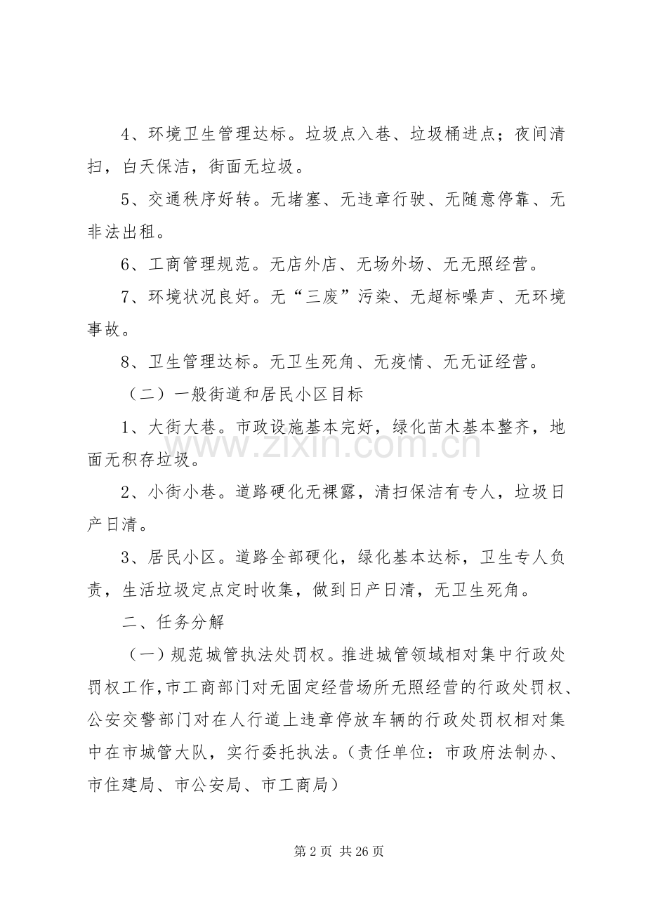 城市管理综合整治实施方案.docx_第2页