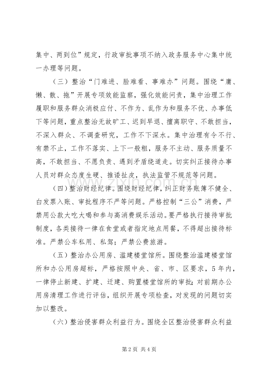 发改局四风突出问题整治实施方案.docx_第2页