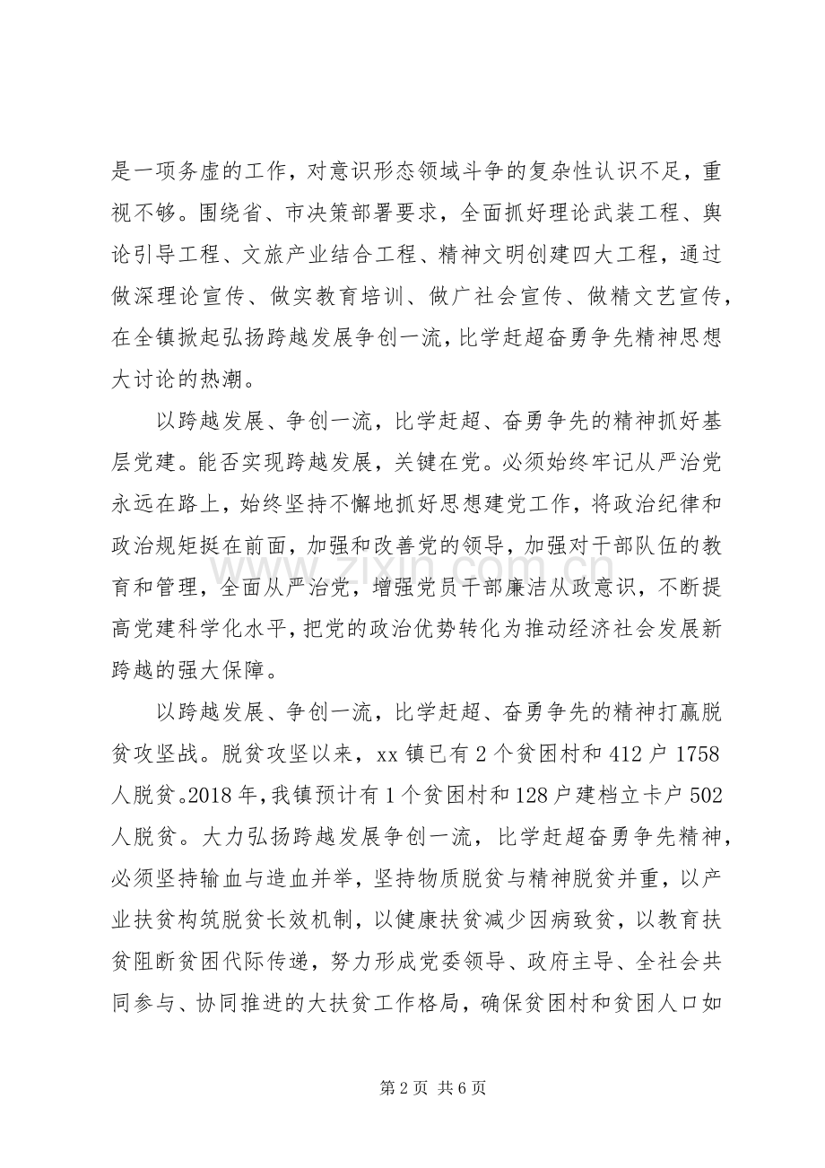 “跨越发展、争创一流比学赶超、奋勇争先”精神大讨论座谈会发言.docx_第2页