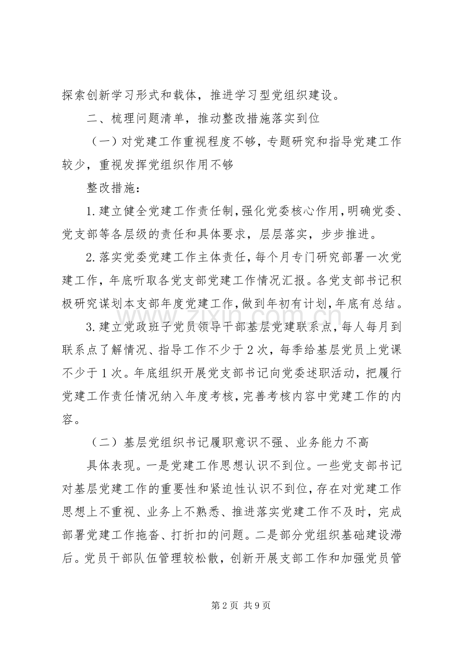 乡镇党建工作巡察问题整改实施方案.docx_第2页