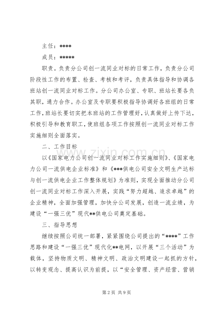 供电分公司创一流同业对标工作方案.docx_第2页