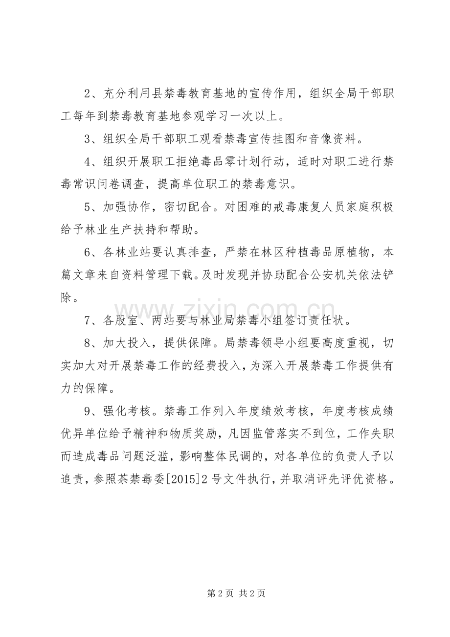 林业局禁毒工作实施方案.docx_第2页