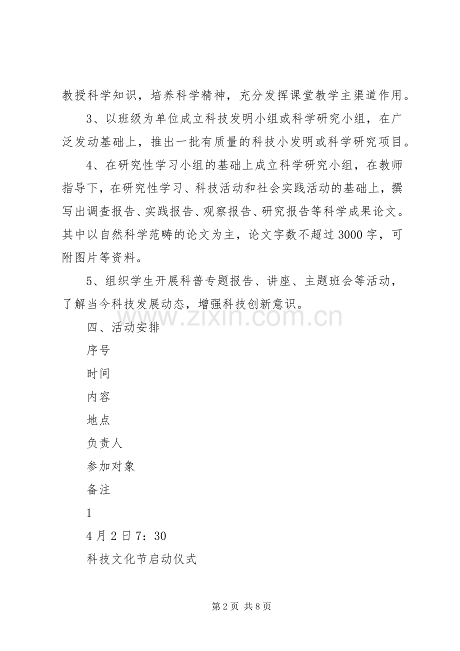 XX年中学科技文化节活动实施方案.docx_第2页