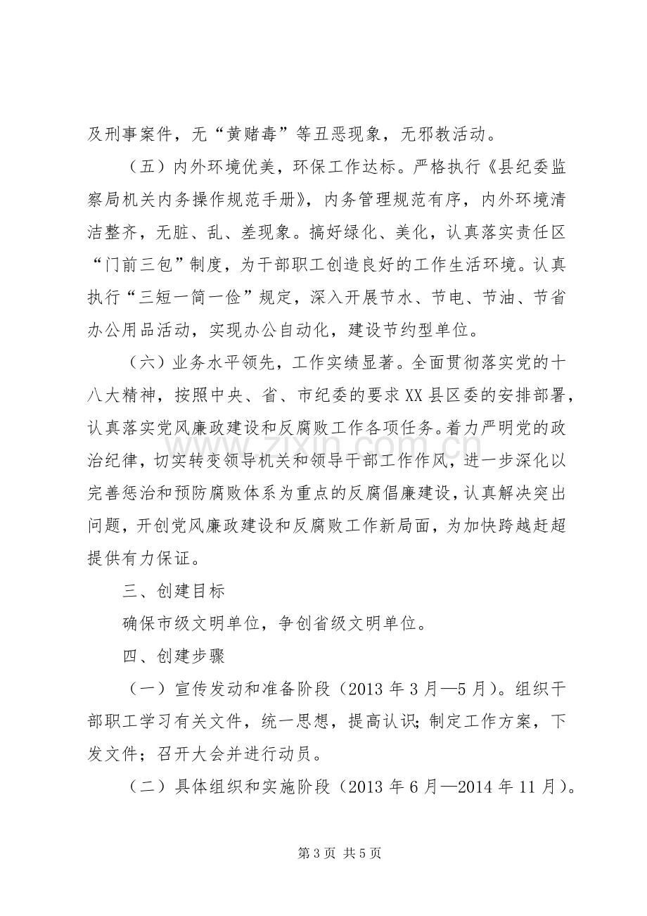 监察局文明单位创建工作实施方案.docx_第3页