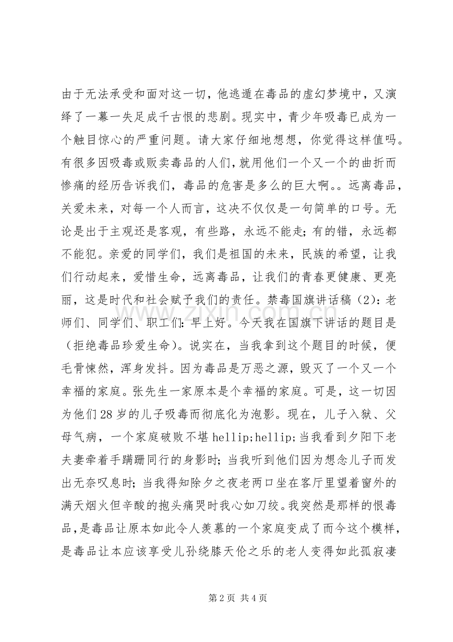 禁毒国旗讲话稿2篇.docx_第2页