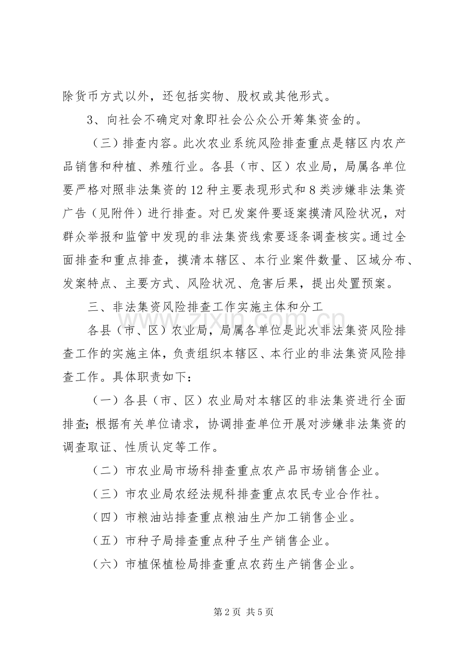 农业系统非法集资整顿工作实施方案.docx_第2页