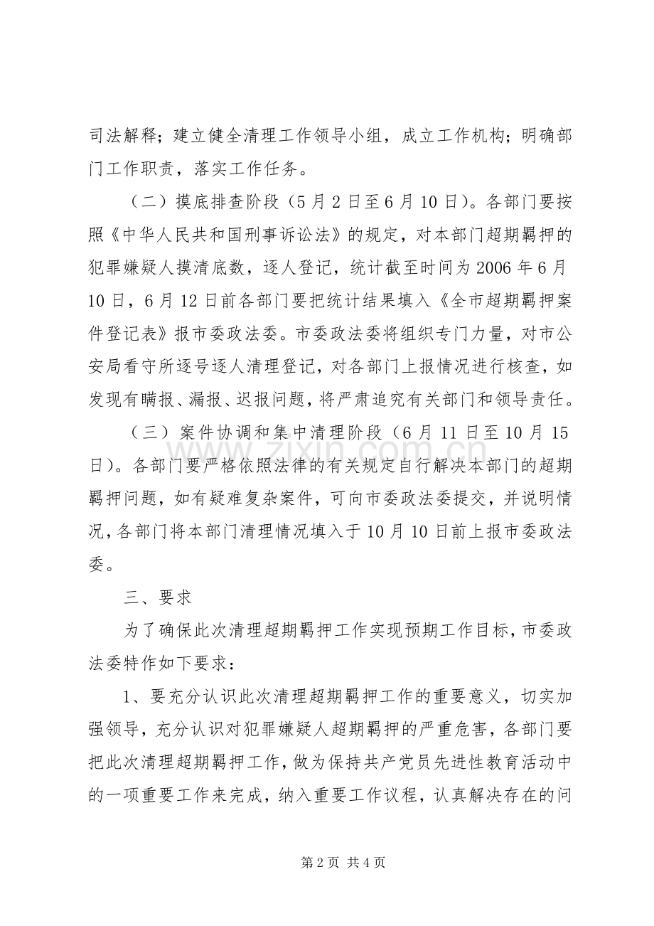 关于集中开展清理超期羁押专项行动的实施方案 (2).docx_第2页