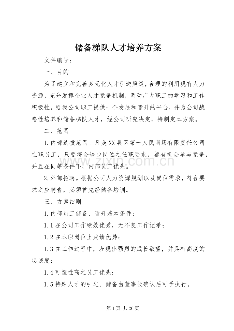 储备梯队人才培养实施方案.docx_第1页